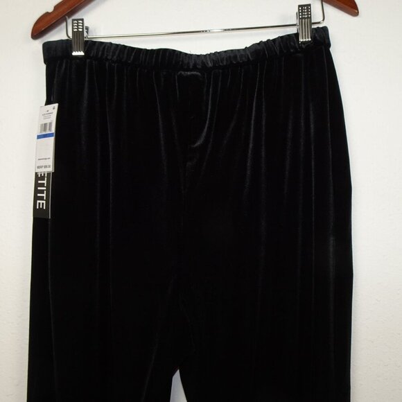 Alex Evenings Velvet Pants Women's Petite Size XLP Black Evening Cocktail - Picture 5 of 8